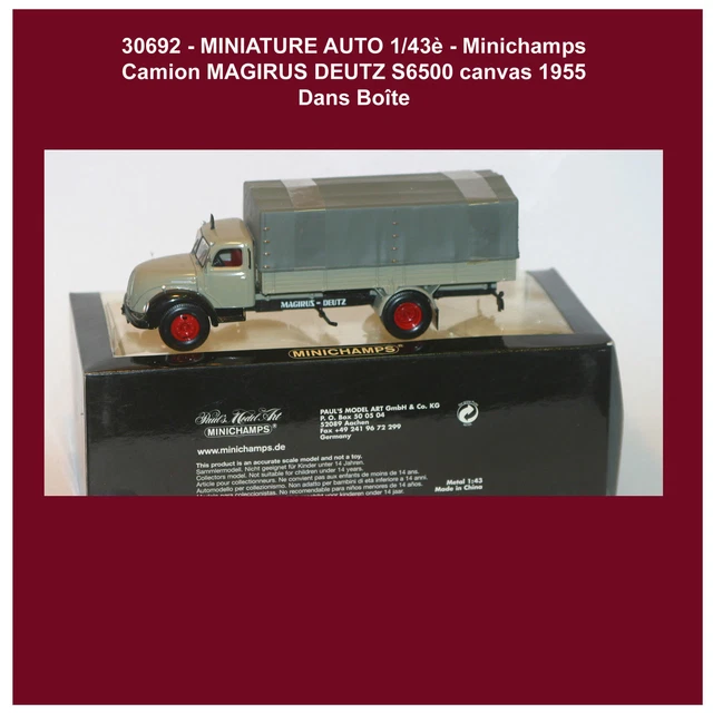 Minichamps 1/43 Magirus Deutz S6500, échelle Aérienne Ulm 1955, Collection