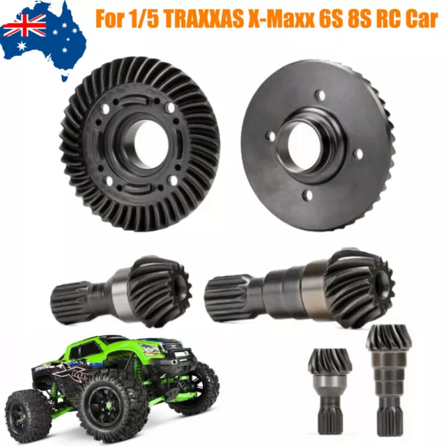 AU 1/5 RC Front Rear Hard Steel Differential Ring/Pinion Gear For TRAXXAS X-MAXX