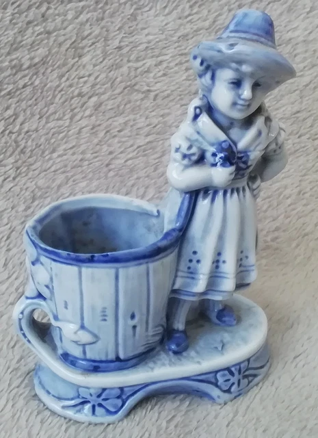 Lot De 2 Pyrogènes En Biscuit - Couple Porte-allumettes 12 Cm (un Accidenté)