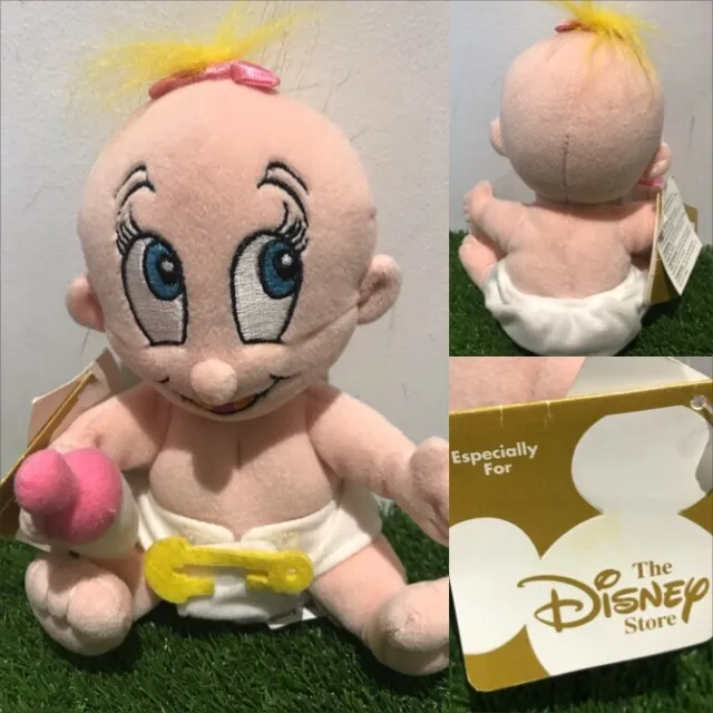 Who Framed Roger Rabbit 7” Baby Herman Mini Plush Beanie With Tag Disney Store