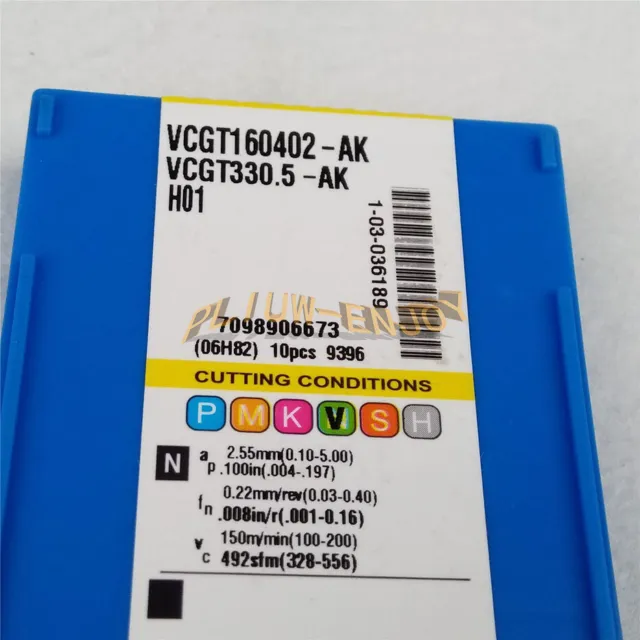 10pcs Korloy VCGT160402-AK H01 VCGT330.5 -AK Carbide Inserts New