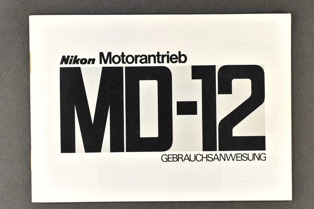 Nikon MD-12 manuale d'uso tedesco