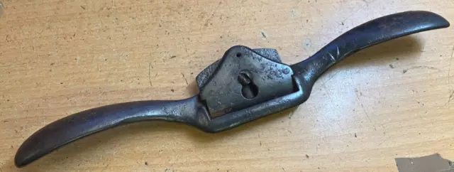 Antique BAILEYS SPOKE SHAVE PLANE 1858 Flat Sole Spokeshave Carpenters Tool