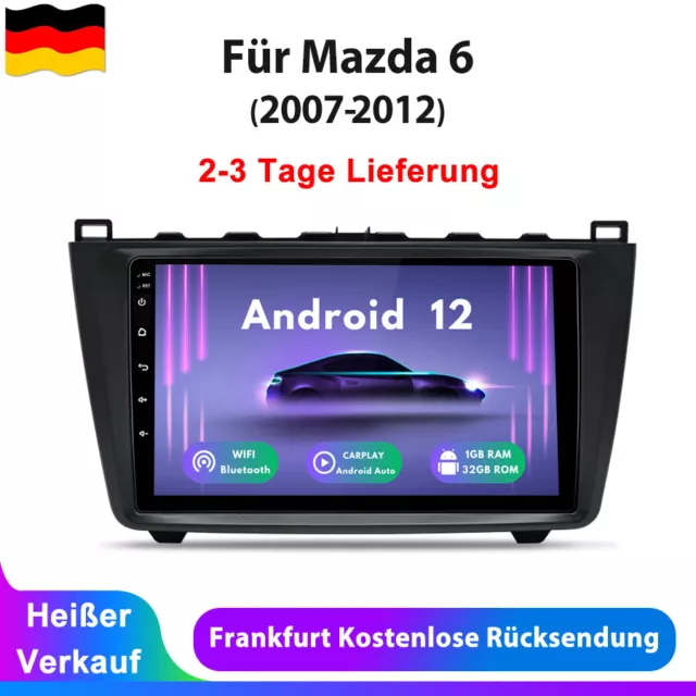 Für Mazda 6 2007-2012 Android12 Autoradio GPS Nav Sat Wifi BT DAB+ 1+32G Carplay