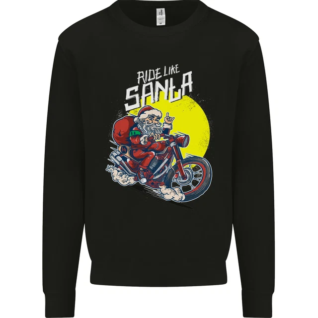 Ride Like Santa Biker Motorcycle Christmas Mens Sweatshirt Jumper