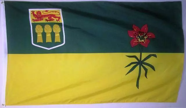 Saskatchewan Banner/Flag 100% Polyester Premium With Metal Grommets