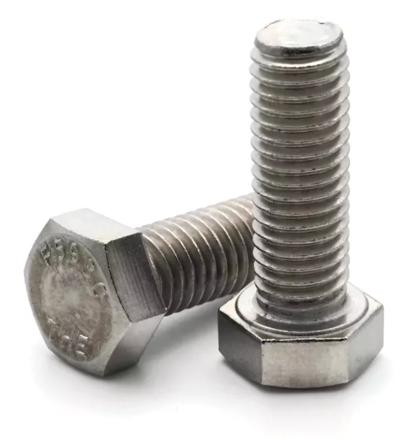 Hex Bolts Tap Stainless Steel Full Thread 1/4"-20 x 5/8" Qty 100