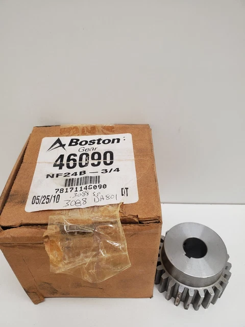 New In Box! Boston Gear 3/4" Spur Gear 46090