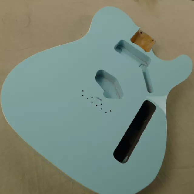 Tele Guitar Body 3 Pieces North American Alder Sonic Blue White Binding ≦2.2Kg