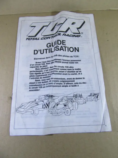 236V Vintage TCR Guide D' Utilisation 12 Pages Slot Car 14.8 X 20.7 cm