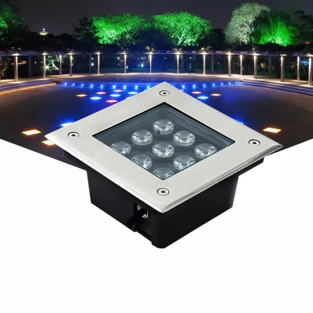 Outdoor LED Underground Light Waterproof IP65 Buried Lamp Pathway Tempered Glass