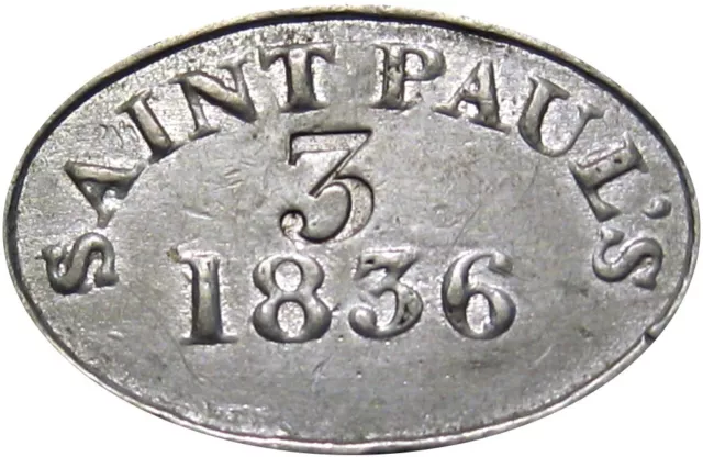 1836 Edinbourgh Perthshire Scotland Communion Token Burz 6139 Ex Norweb