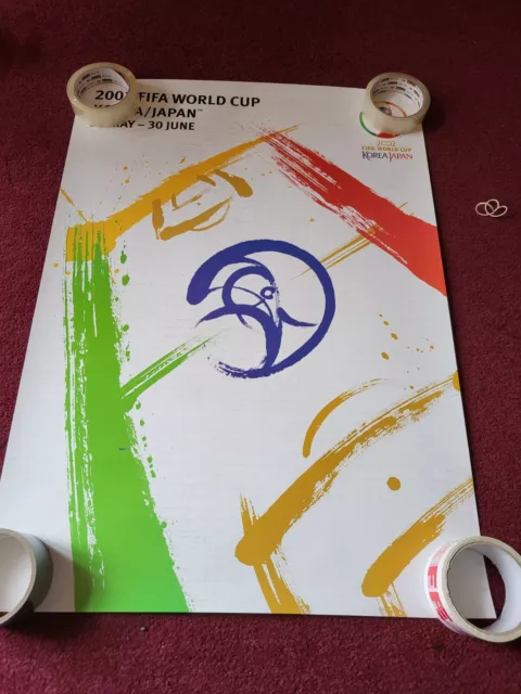 2002 Fifa World Cup Official Original Large Poster Printed In Japan *Rare*