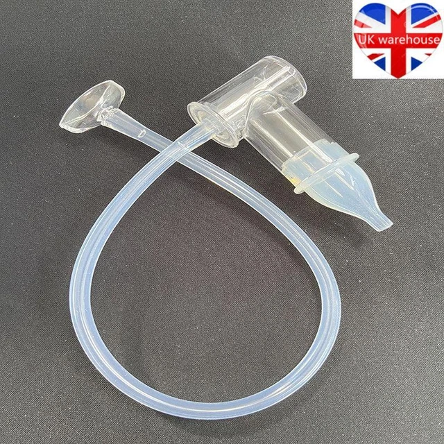 Soft Tip Baby Silicone Nasal Aspirator Vacuum Sucker Nose Mucus Snot Cleaner UK