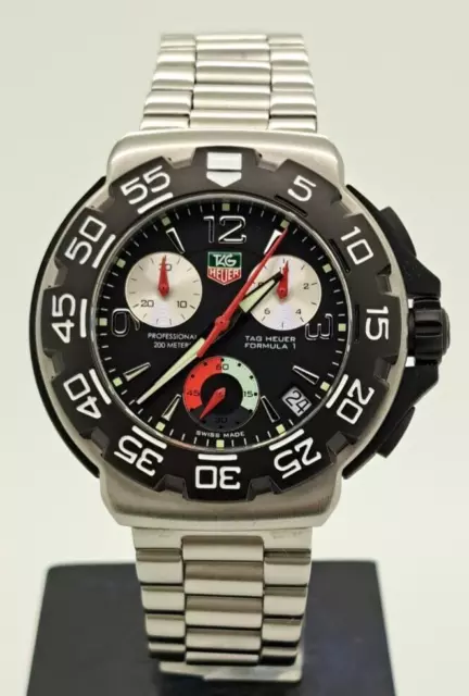 TAG Heuer Formula 1 CAC1110 Orologio Svizzero Cronografo Professionale 200m Nero da Uomo