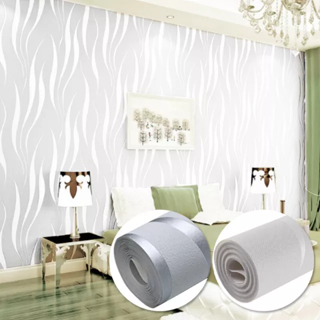 3D Wave Striped Wallpaper Stripe Curve Feature Wall Paper Living Room Home Decor