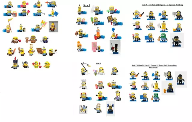 Minions Mega Bloks Aussuchen: Blind Bag/Bags Figur Serie 3 ,4 ,5,6,9