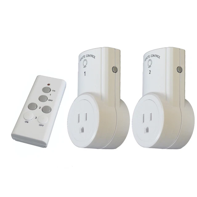 Prise de commutateur de télécommande 2PCS avec 1 télécommande 11