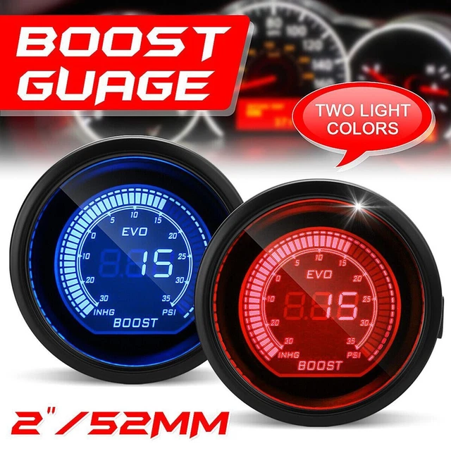 Per for Auto O Motore Turbo Gauge Car Nero Auto Turbo Boost Contatore Misuratore