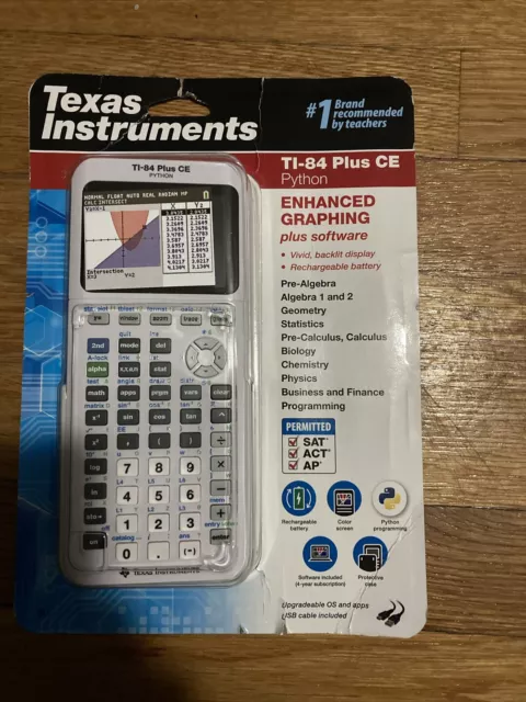 Texas Instruments TI-84 Plus CE Python Graphing Calculator White NEW Sealed