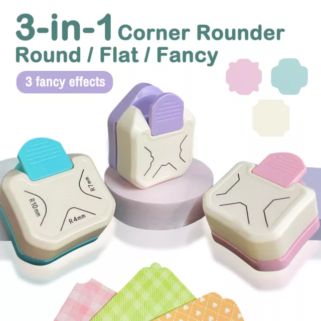 3 in 1 Corner Rounder Card Photo Cutting Tool Craft Paper Punch Scrapbooking DIY