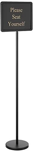 Winco HTS-60K 60" Hostess Sign with 15 Message VariationsBlack