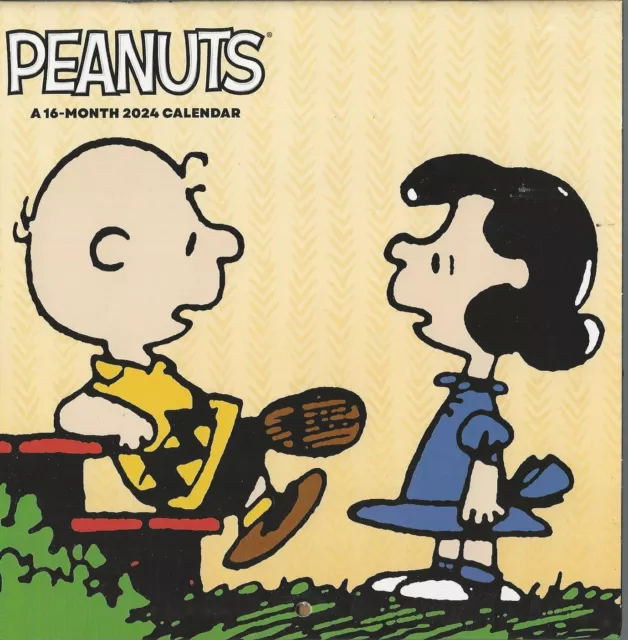 PEANUTS 2024 16 Month Mini CALENDAR Sealed Plastic Free Charlie Brown