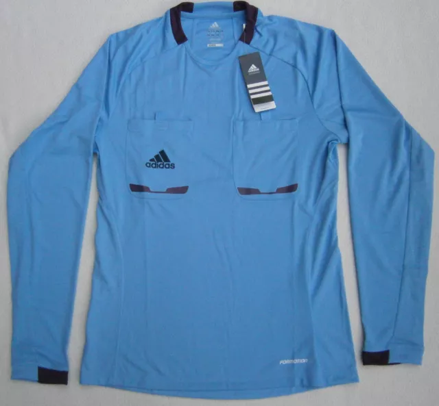Adidas Schiedsrichter Referee Trikot 2012 blau langarm UEFA FIFA DFB NEU!!!
