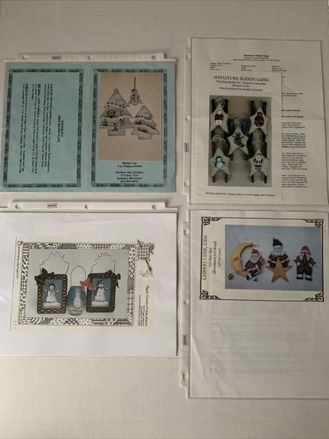 Hazlo tú mismo Artes y Oficios Pintura de Tole Varios Patrones de Adornos de Navidad Lote de 4