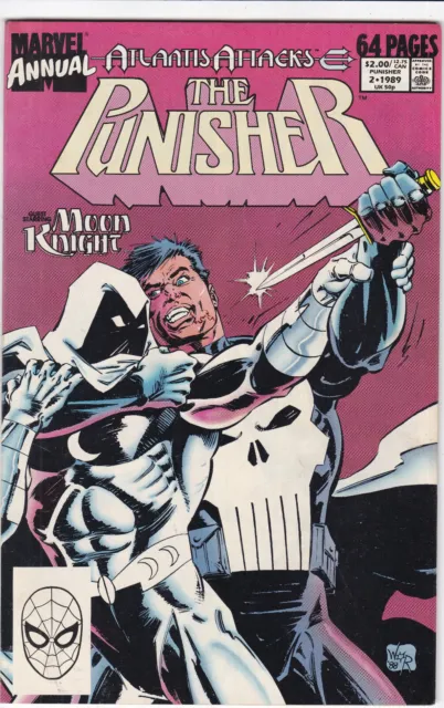 Punisher Annual #2 Very Fine+ 1989 1St Meeting With Moon Knight Marvel Comics