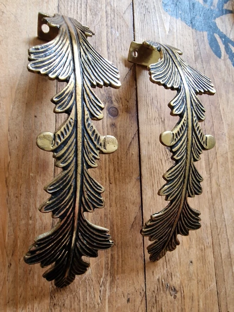 antique brass curtain tie backs Large