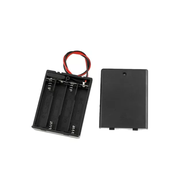 CAJA PARA BATERIAS PILAS 4 x AAA PORTAPILAS INTERRUPTOR BATTERY HOLDER SWITCH