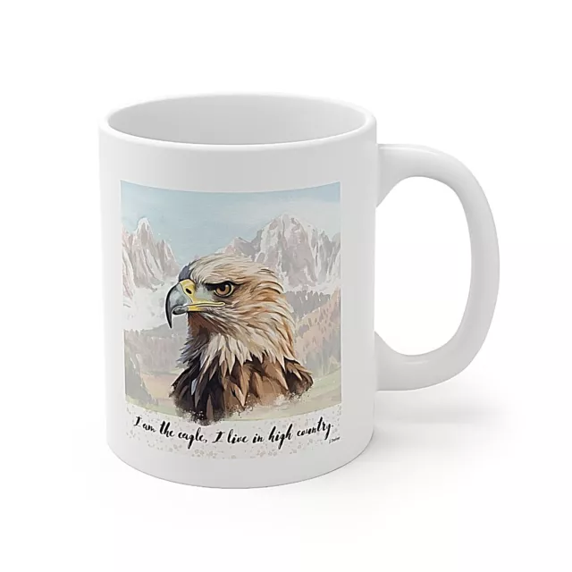 Bald Eagle mug white Ceramic Mug 11oz nature lover mountains soaring eagle