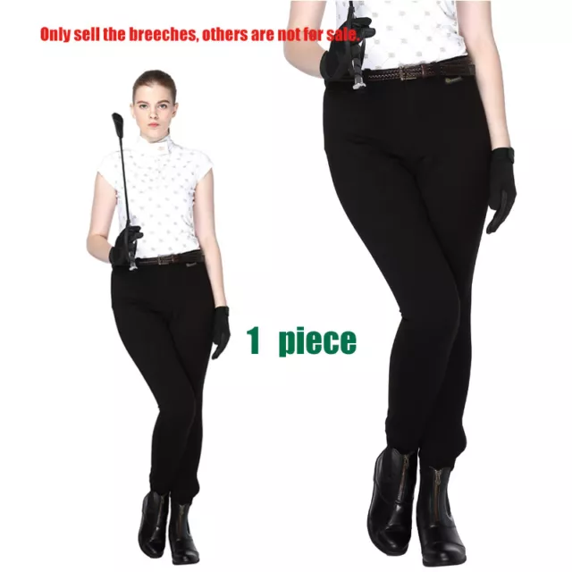 Horse Riding Pants Ladies Soft Strech Jodhpurs Breeches Elastic Euro Size 26-38 3