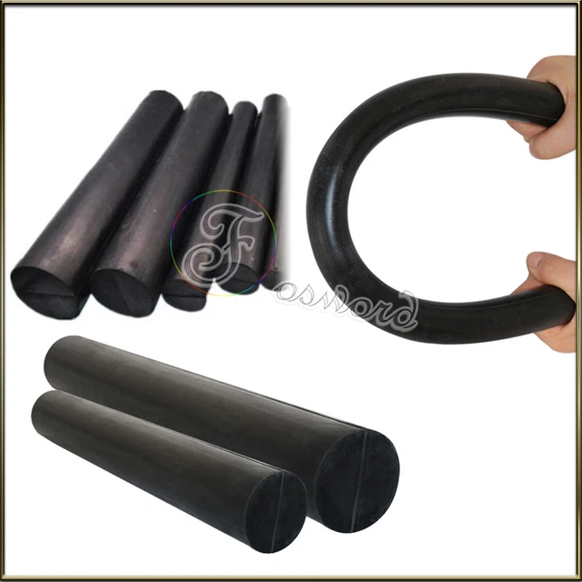 Gomma naturale asta rotonda materiale asta solida asta Ø21 25 30 - 150 mm nera