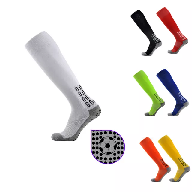 Non Slip Men's Football Long Socks Thick Athletic Soccer Stocking Anti Slip