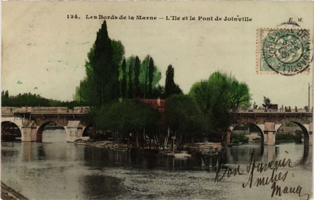 CPA Les Bords de la Marne - L'Ile et le Pont de JOINVILLE (659522)
