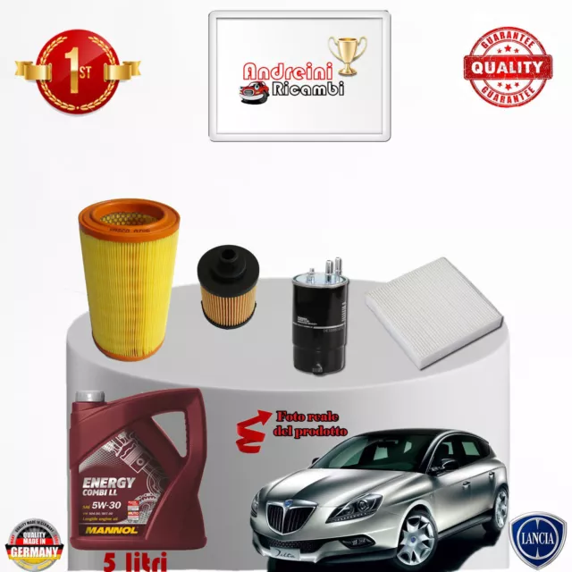 Kit Tagliando Filtri + Olio Lancia Delta Iii 2.0 Mjt 16V 121Kw 165Cv Dal 2014 ->