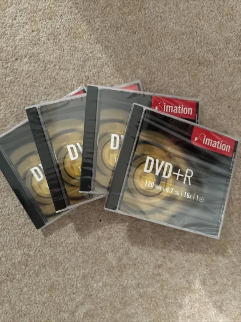 4 Imation DVD+R 120min 4.7gb Blank Discs