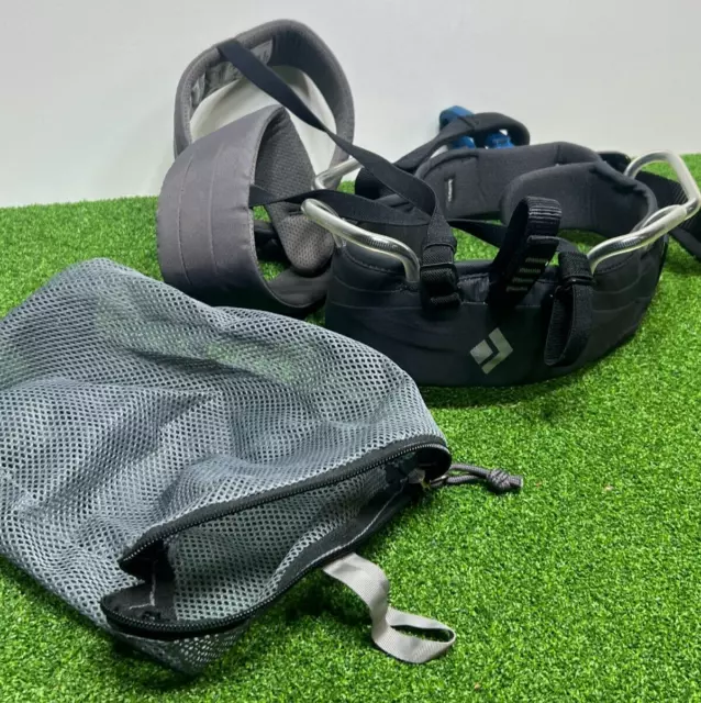 Black Diamond Rock Climbing Harness Momentum Slate Grey Size Mens Small