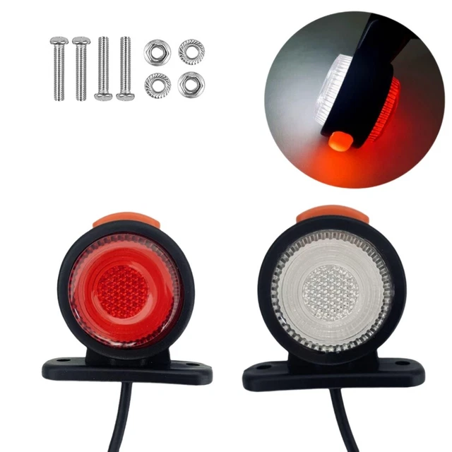 Seitenmarkierungsleuchten 12v Led 2x LED Begrenzungsleuchten 18 Cm – 3 Farben (weiß/rot), 12V/24V Für LKW, Anhänger & Wohnmobile Umrissleuchte Led