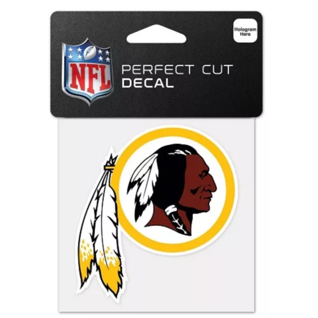 Washington Redskins 4"x4" Perfect Cut Car Decal [NEW] NFL Auto Sticker Emblem