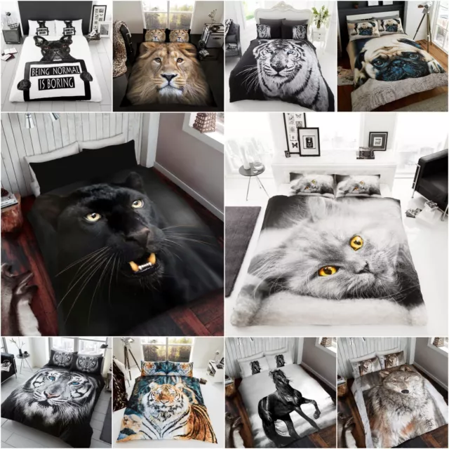 3D Animals Printed Duvet Covers Quilt Set Luxury Bedding Sets With Pillowcases