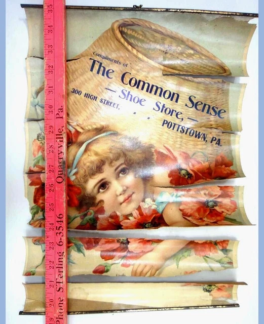 antique victorian COMMON SENSE SHOE STORE pottstown pa