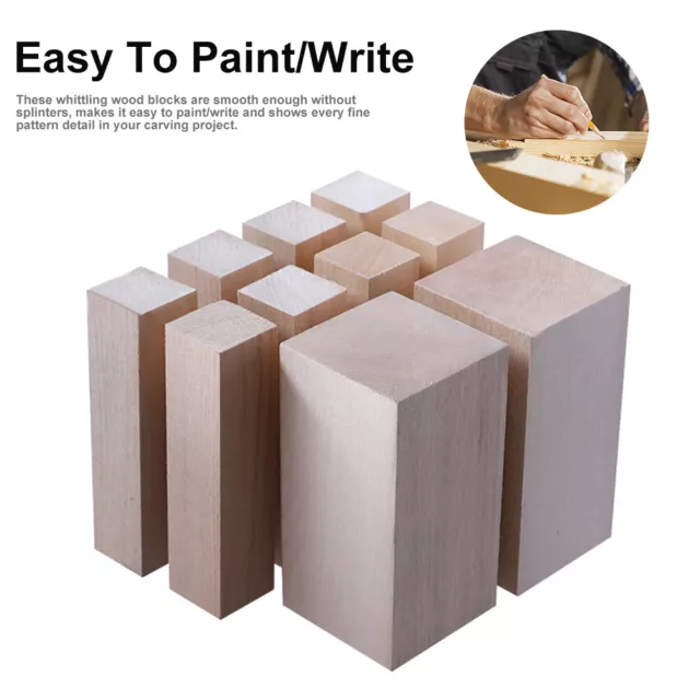 Universal Smooth Shaping Ornament Basswood Carving Block DIY Craft