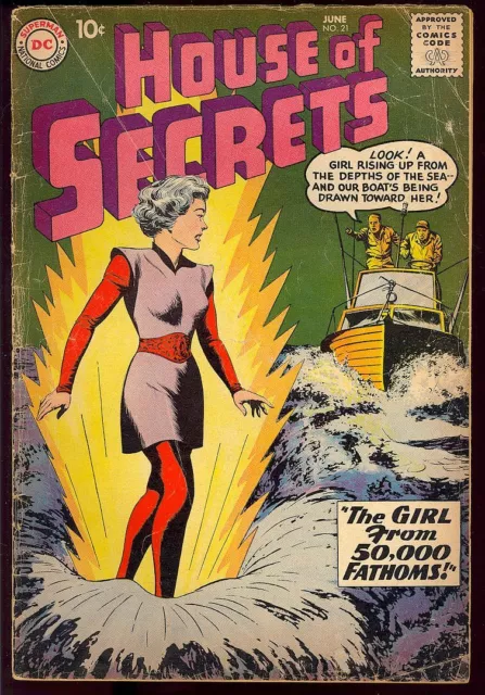House of Secrets #21 Unrestored Silver Age Horror Vintage DC Comic 1959 GD+