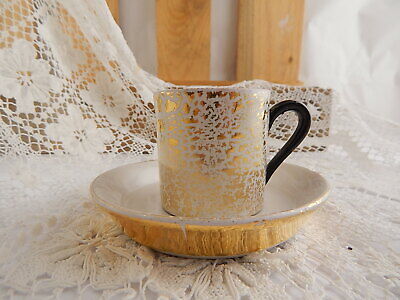 Cardo SET CAFFE' TAZZA PEZZO UNICO MAIOLICA ARTISTICA MODERNA CARDO D'ORO FIRENZE #8 