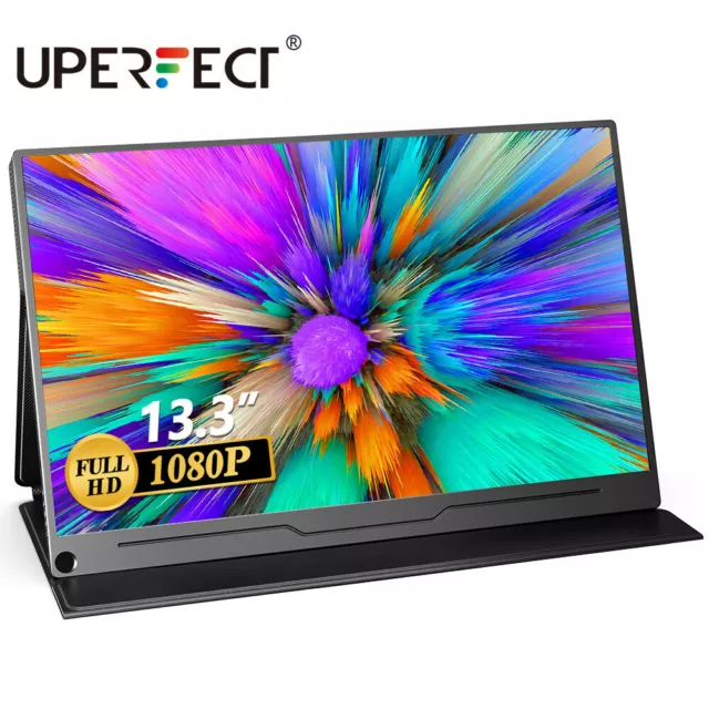 UPERFECT 13,3 Portable Display 1920 x 1080 IPS FHD 1080P Tragbarer LCD Monitor