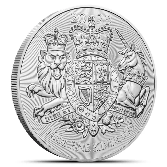2023 10 oz British Silver Royal Arms Coin (BU)