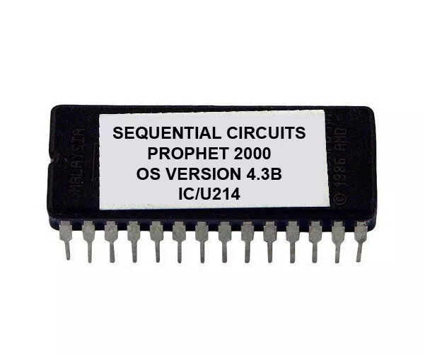 Sequential Circuits Prophet 2000 2002 Firmware OS Version 4.3b Update Eprom ROM